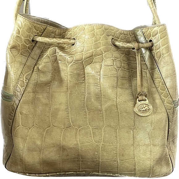 Brahmin Handbags - Brahmin Pre-Loved Drawstring Shoulder bag, cleaned & sanitized has preloved wear